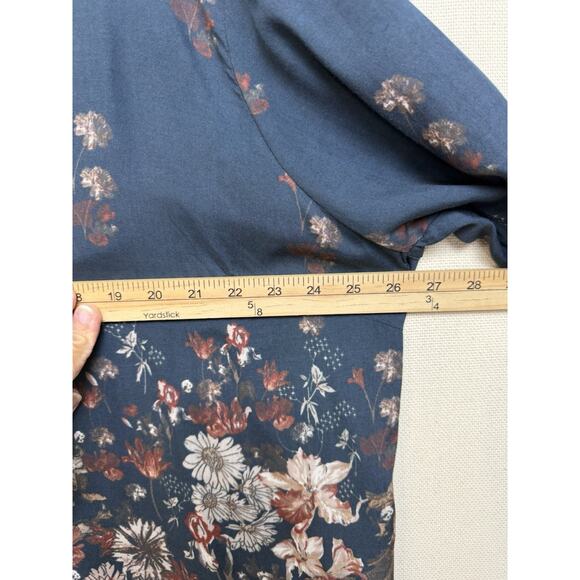 Tolani Collection Tunic Blouse 100% Modal Blue Floral Women’s Sz XL Fairy Boho - Picture 9 of 14